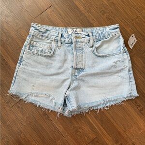 Free people light wash Jean shorts